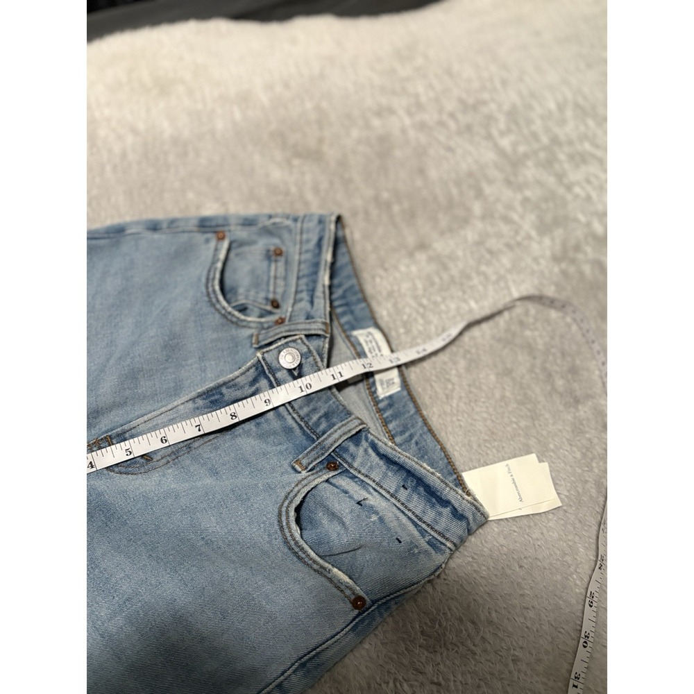 Abercrombie & Fitch 90s Slim Straight Ultra High Rise Jeans Size 24 00R Pants St - Picture 5 of 11